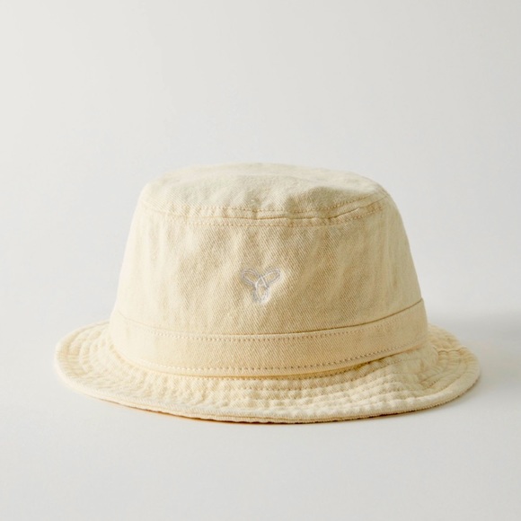 SOLD-TNA Denim Bucket Hat Butter Yellow - Picture 1 of 1
